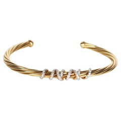 David Yurman Yellow Gold Diamond Helena Bracelet