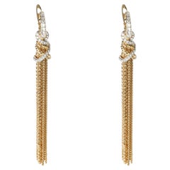 David Yurman Yellow Gold Diamond Helena Tassel Earrings