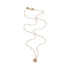David Yurman Yellow Gold Diamond Petite Starburst Pendant