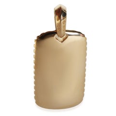 David Yurman Yellow Gold Jade 34mm Chevron Tag Pendant