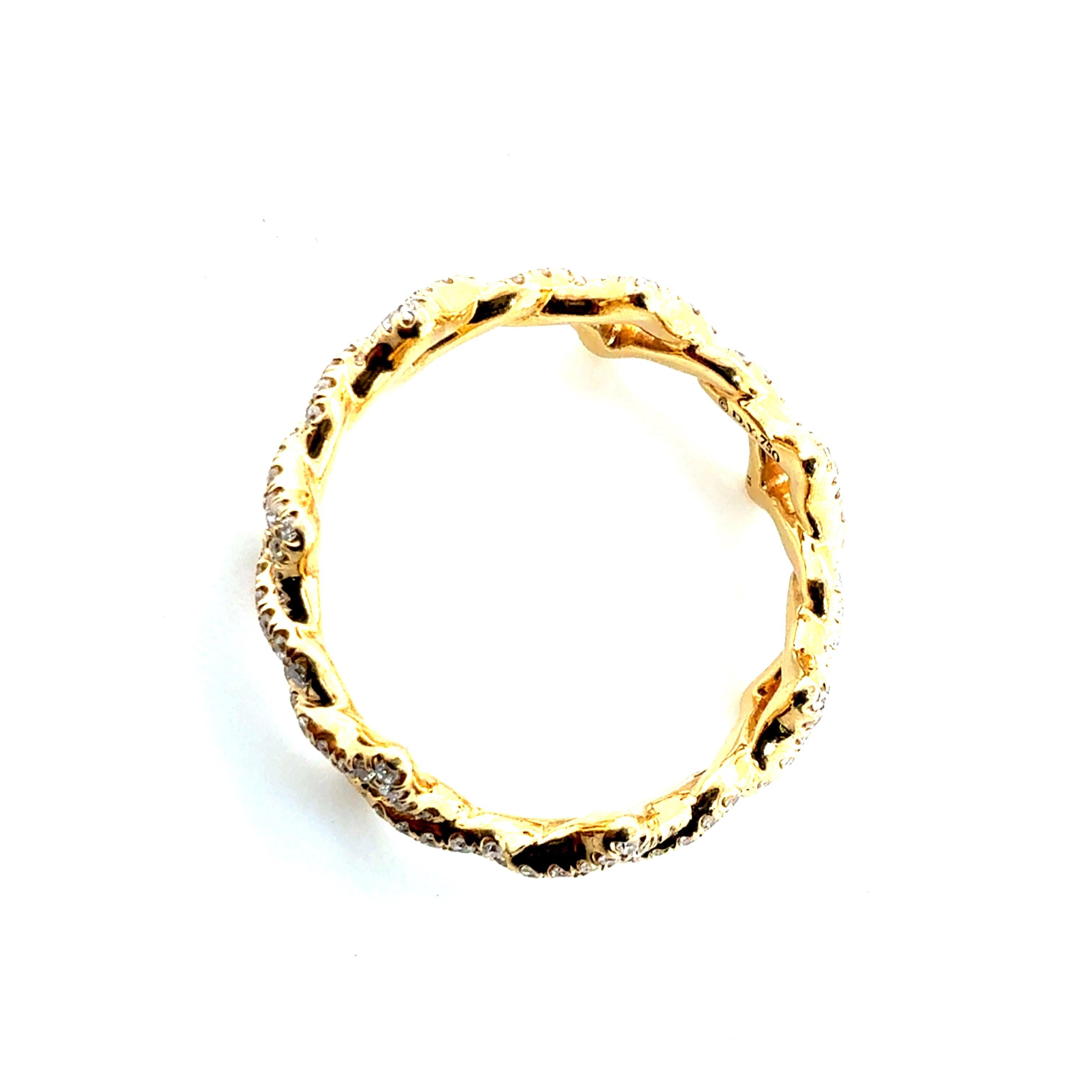 Donna David Yurman - Fascia a Quatrefoglio Veneziana con Diamanti Naturali in Oro Giallo in vendita