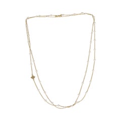 David Yurman Yellow Gold Pearl Necklace