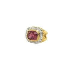 DAVID YURMAN Yellow Gold, Pink Tourmaline and Diamond Ring