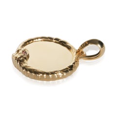 David Yurman Yellow Gold Ruby Ouroboros Amulet Pendant