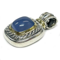 David Yurman Yellow Gold Sterling Chalcedony Albion Pendant