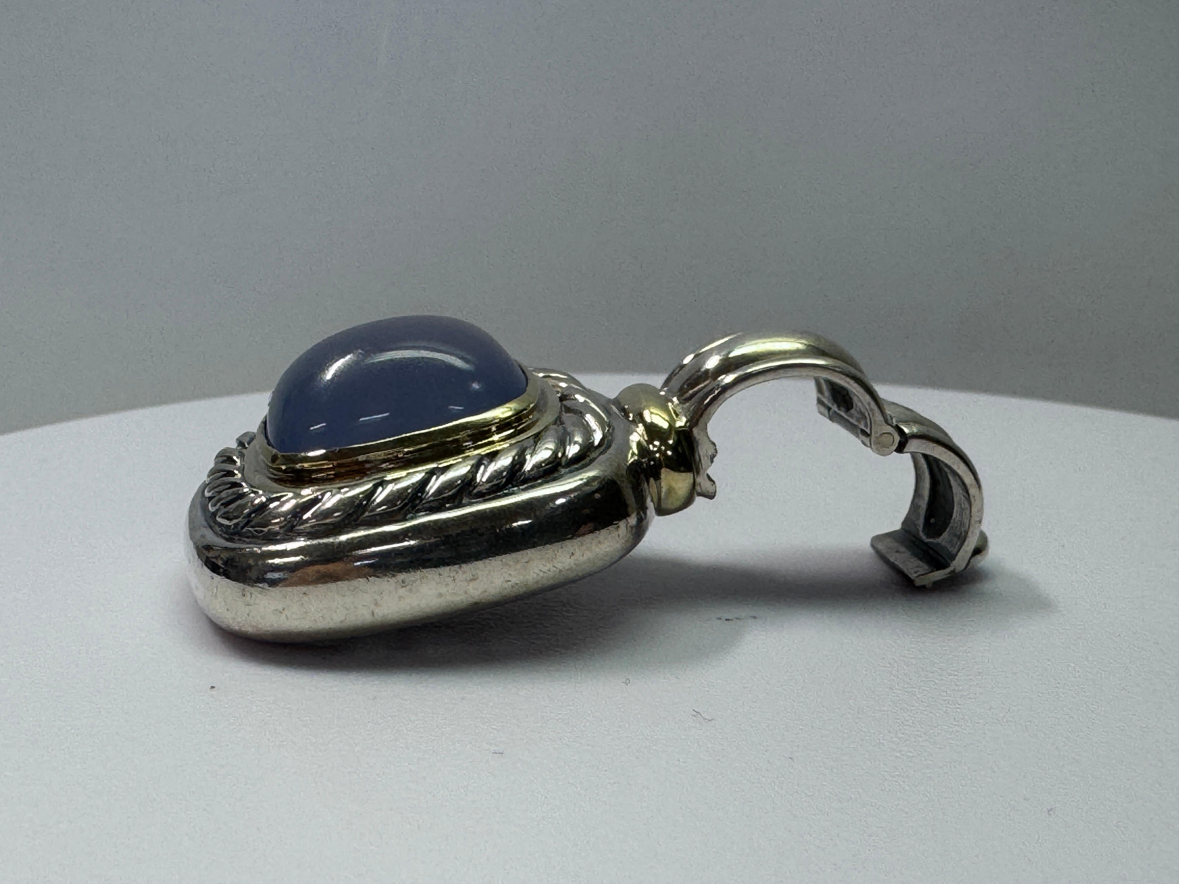 David Yurman Gelbgold Sterling Chalcedon Albion Anhänger 3