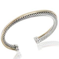 David Yurman Gelbgold & Sterling Silber  5-mm-Crossover-Armband