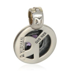 David Yurman Yellow Gold & Sterling Silver Amethyst Albion Pendant