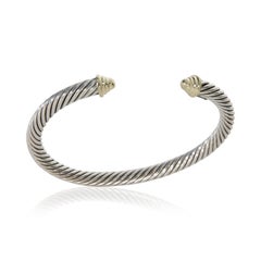 David Yurman Oro amarillo y plata de ley  Pulsera clásica de cable