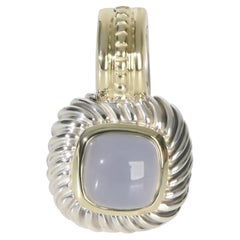 David Yurman Yellow Gold & Sterling Silver Chalcedony Albion Pendant