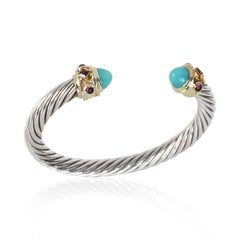 David Yurman Yellow Gold & Sterling Silver Chalcedony and Tourmaline Renaissance