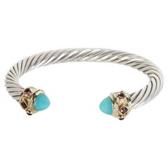David Yurman Yellow Gold & Sterling Silver Chalcedony and Tourmaline Renaissance