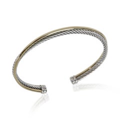 David Yurman Yellow Gold & Sterling Silver  Crossover Bracelet