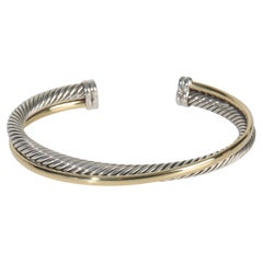 David Yurman Yellow Gold & Sterling Silver  Crossover Bracelet