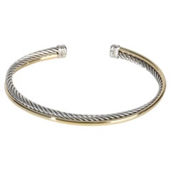 David Yurman Yellow Gold & Sterling Silver  Crossover Bracelet