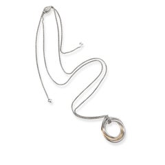 David Yurman Yellow Gold & Sterling Silver Crossover Pendant