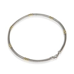 David Yurman Yellow Gold & Sterling Silver  Metro Necklace