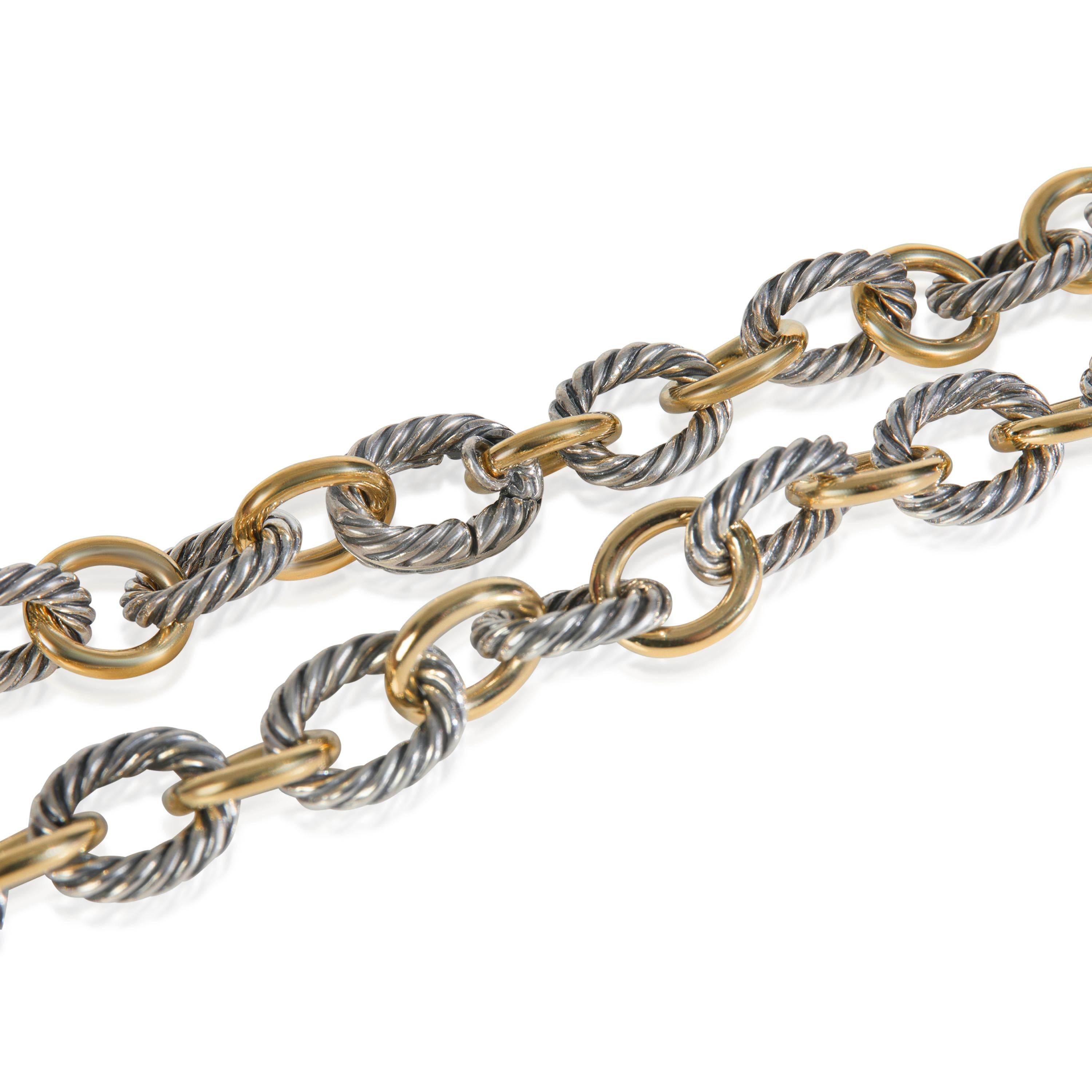 David Yurman in oro giallo e argento massiccio  Collana ovale A Link In condizioni ottime in vendita a New York, NY