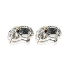 David Yurman Yellow Gold & Sterling Silver  Shrimp Earrings