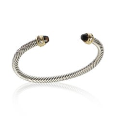 David Yurman Yellow Gold & Sterling Silver Smokey Quartz and Diamond Cable Class