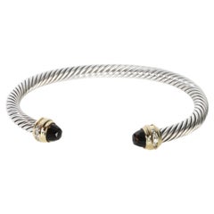 David Yurman Yellow Gold & Sterling Silver Smokey Quartz and Diamond Cable Class