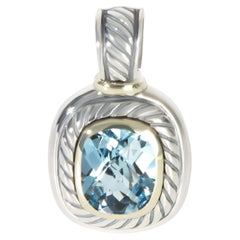 David Yurman Yellow Gold & Sterling Silver Topaz Albion Pendant