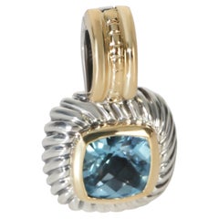 David Yurman Yellow Gold & Sterling Silver Topaz Petite Albion Pendentif