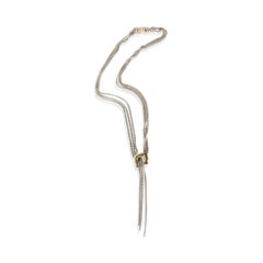 David Yurman Yellow Gold & Sterling Silver Waterfall Lariat Necklace