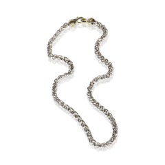 David Yurman Yellow Gold & Sterling Silver Wheat Chain Necklace