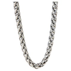 David Yurman Yellow Gold & Sterling Silver  Wheat Chain Necklace