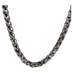 David Yurman Yellow Gold & Sterling Silver  Wheat Necklace