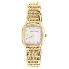 Used David Yurman Yellow Gold Thoroughbred Watch with Diamond Bezel