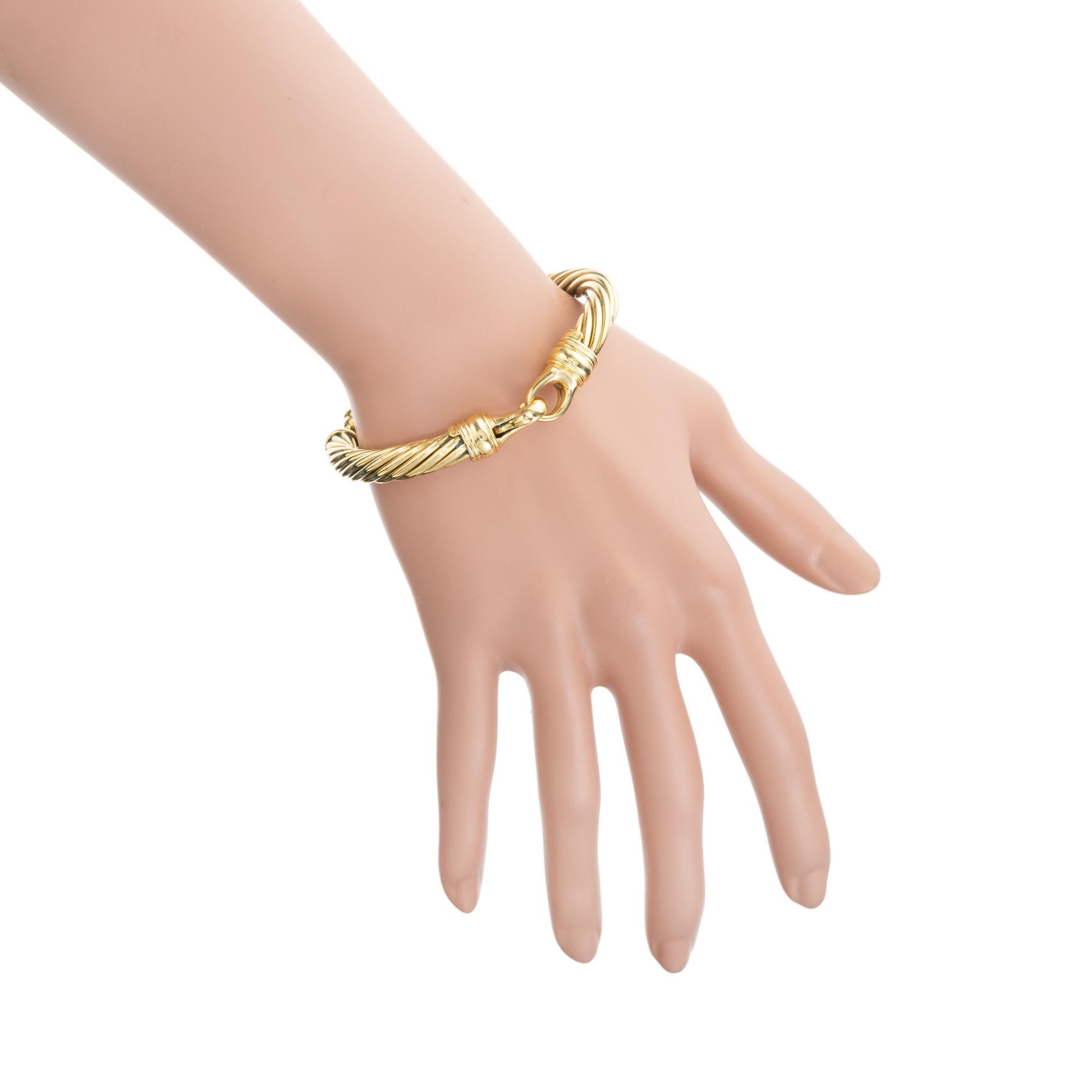 David Yurman Gelbgold gedrehtes Kabelarmband 6