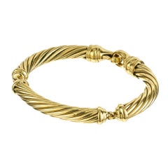 David Yurman Yellow Gold Twisted Cable Bracelet
