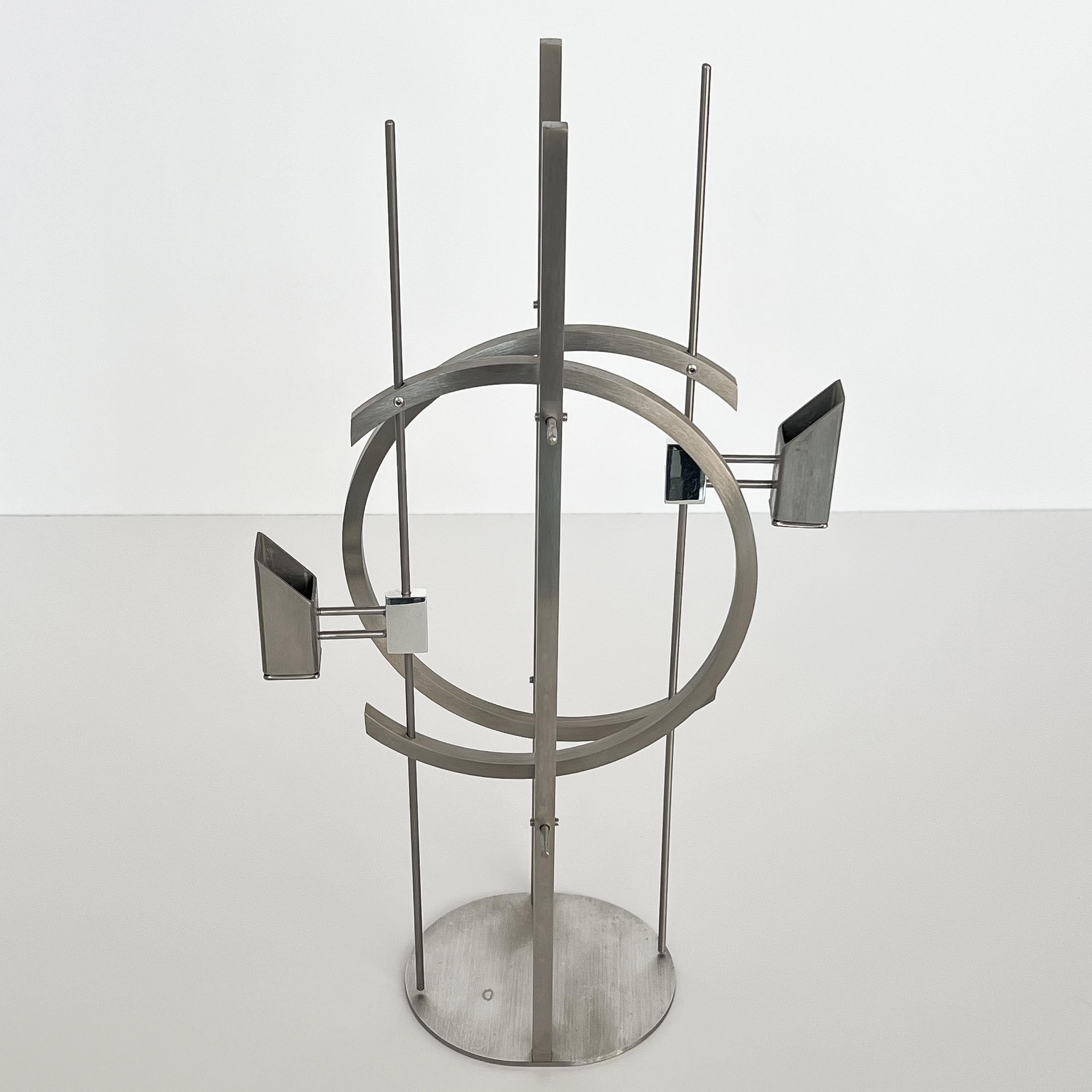 Late 20th Century David Zelman Modern Sculptural Candle Holder For Sale