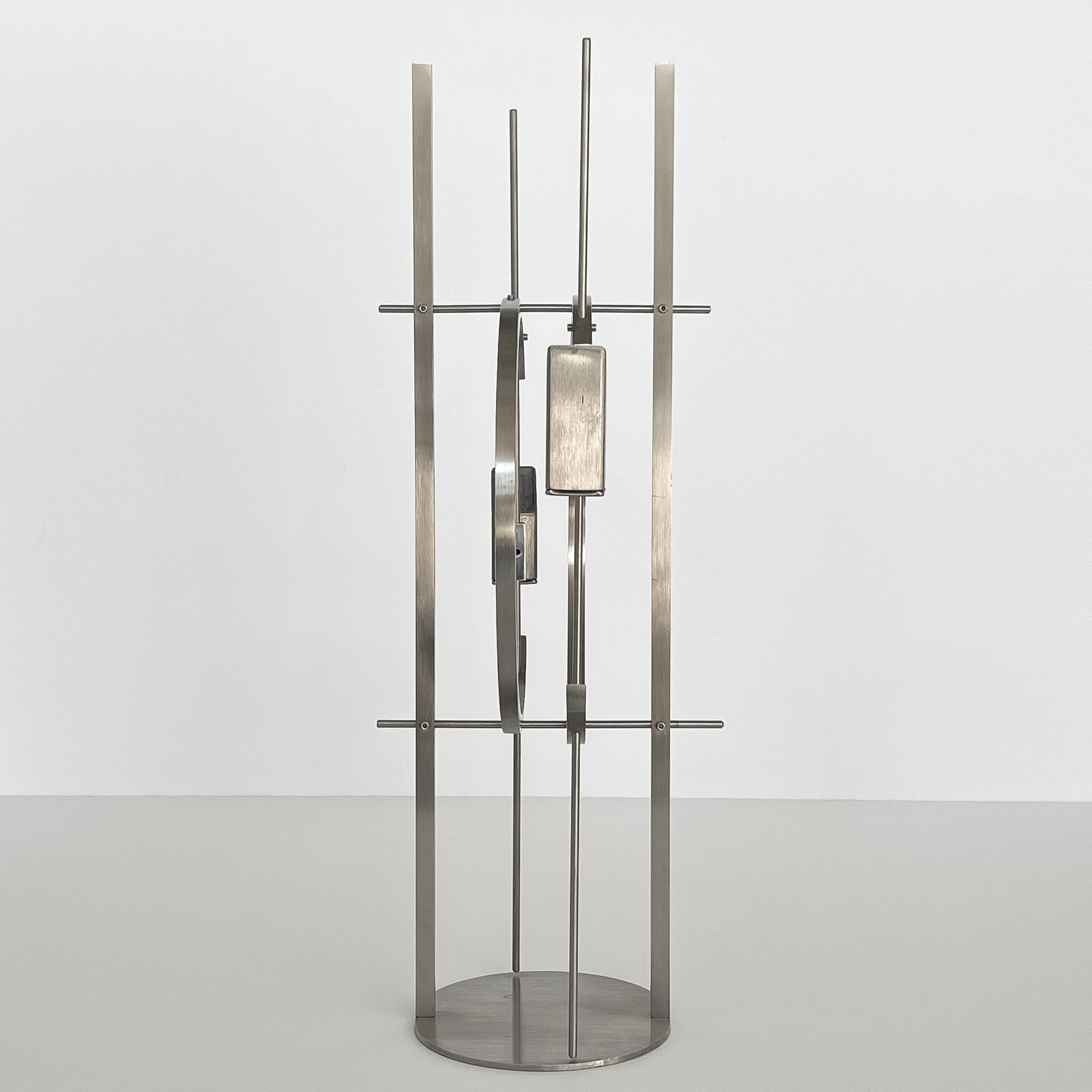 Steel David Zelman Modern Sculptural Candle Holder For Sale