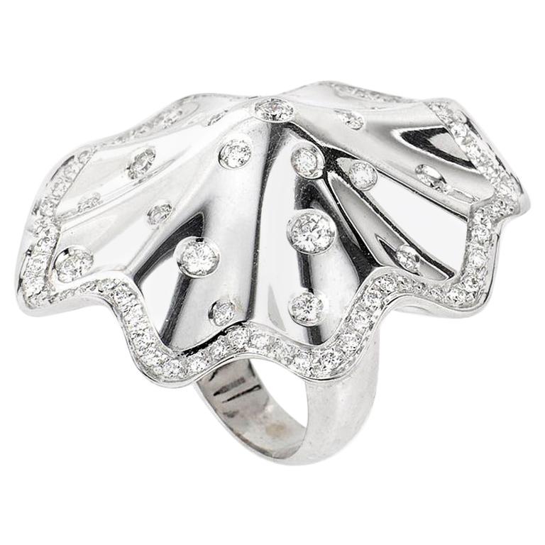 Davide Currado Diamond Gold Umbrella Ring at 1stDibs