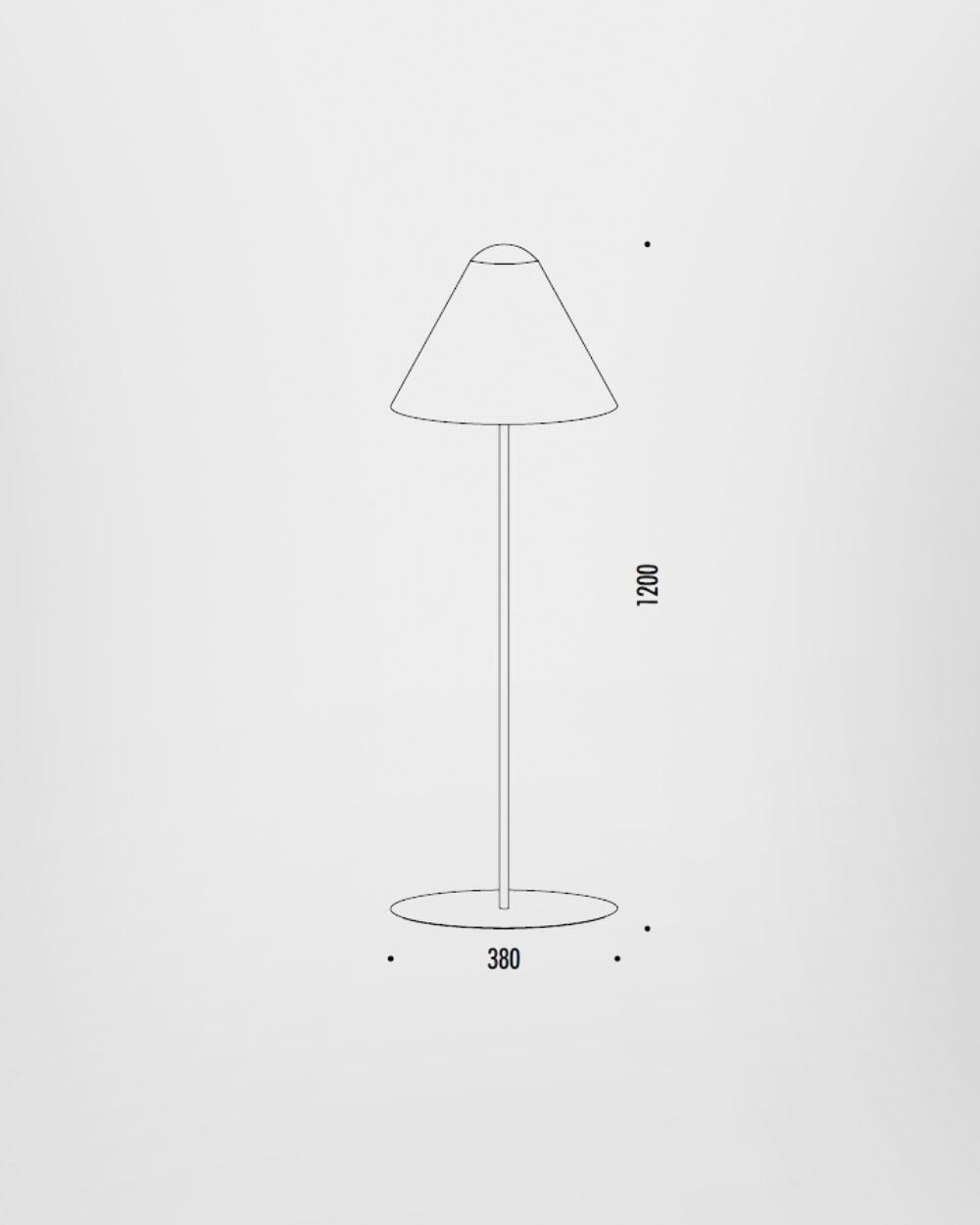 Davide Groppi ABA 120 floor lamp in Matt white by Omar Carraglia  In New Condition For Sale In Brooklyn, NY