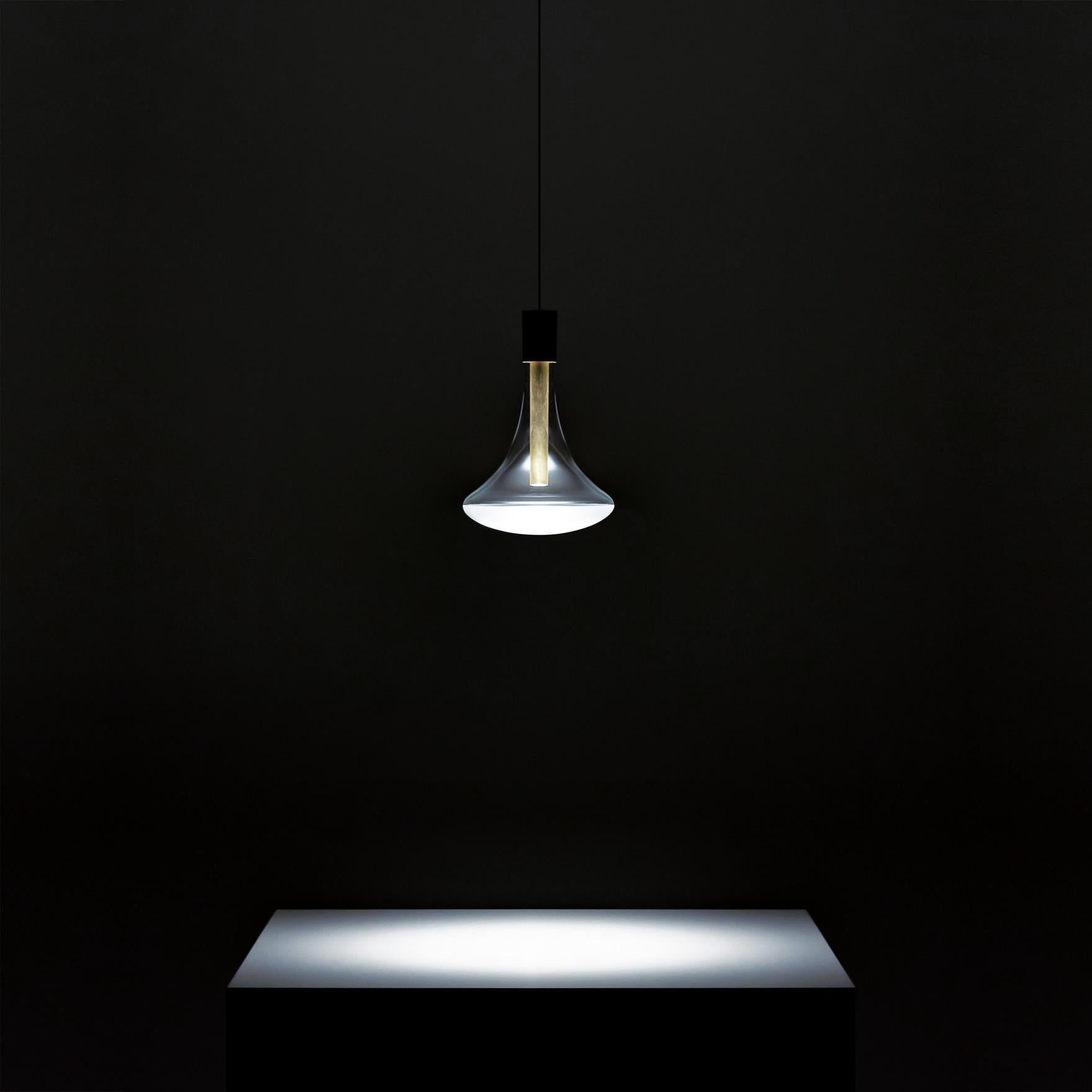 Davide Groppi CATHODE pendant lamp in Brushed Brass by Omar Carraglia  For Sale 6
