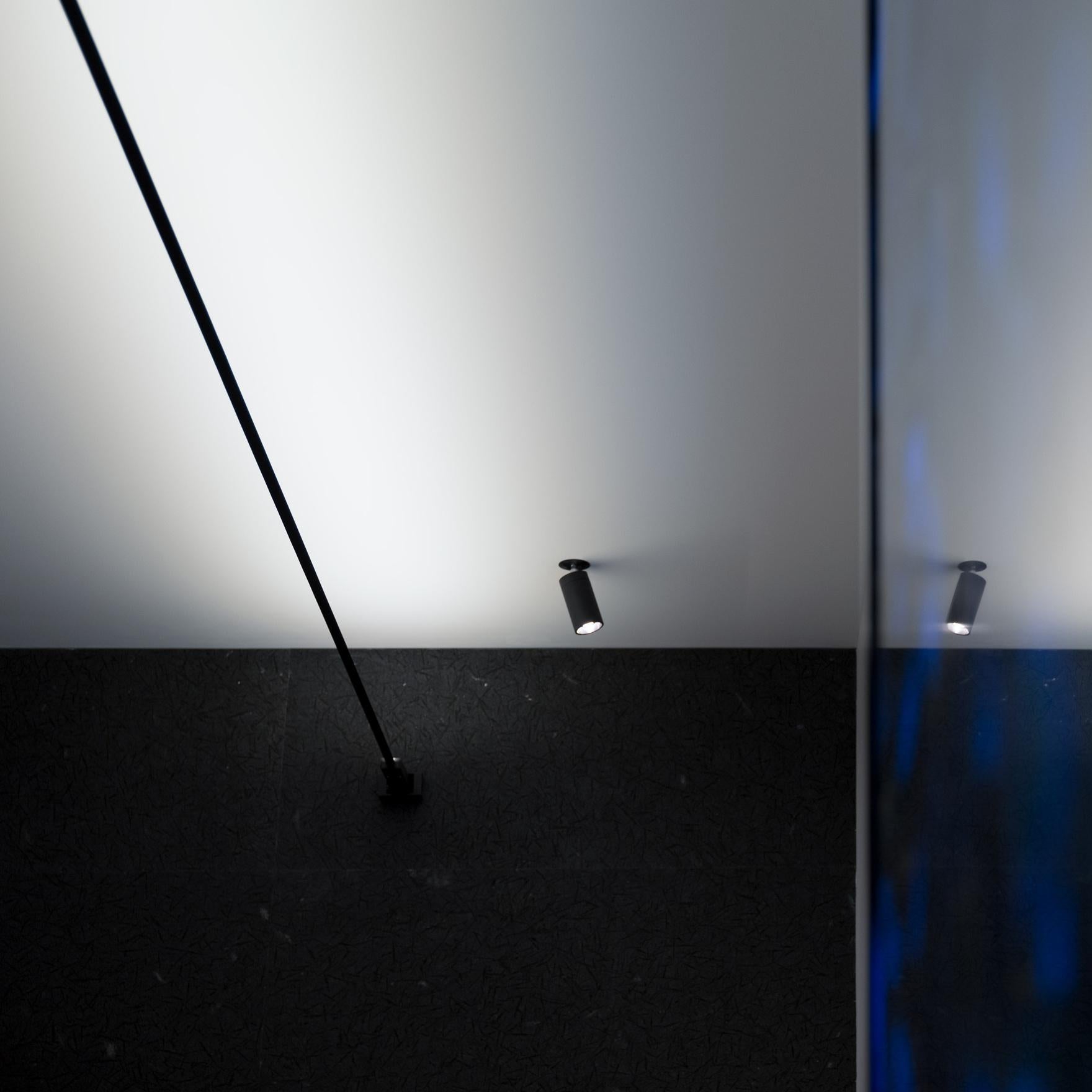 Italian Davide Groppi  DOT R recessed lamp in matt black by Omar Carraglia  For Sale
