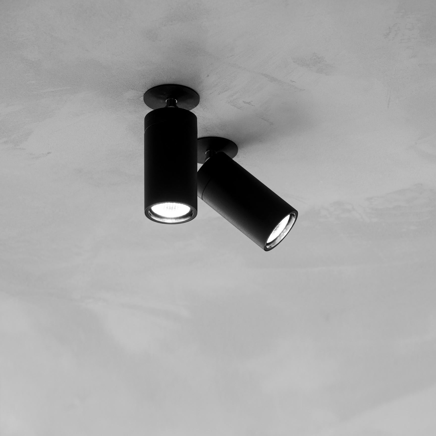 Davide Groppi  DOT R recessed lamp in matt black by Omar Carraglia  In New Condition For Sale In Brooklyn, NY