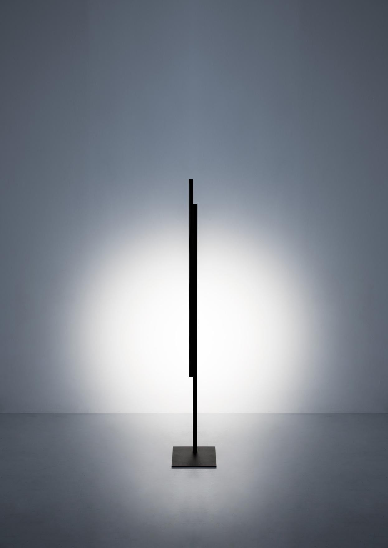 Metal Davide Groppi HASHI floor lamp in Matt Black by Federico Delrosso For Sale