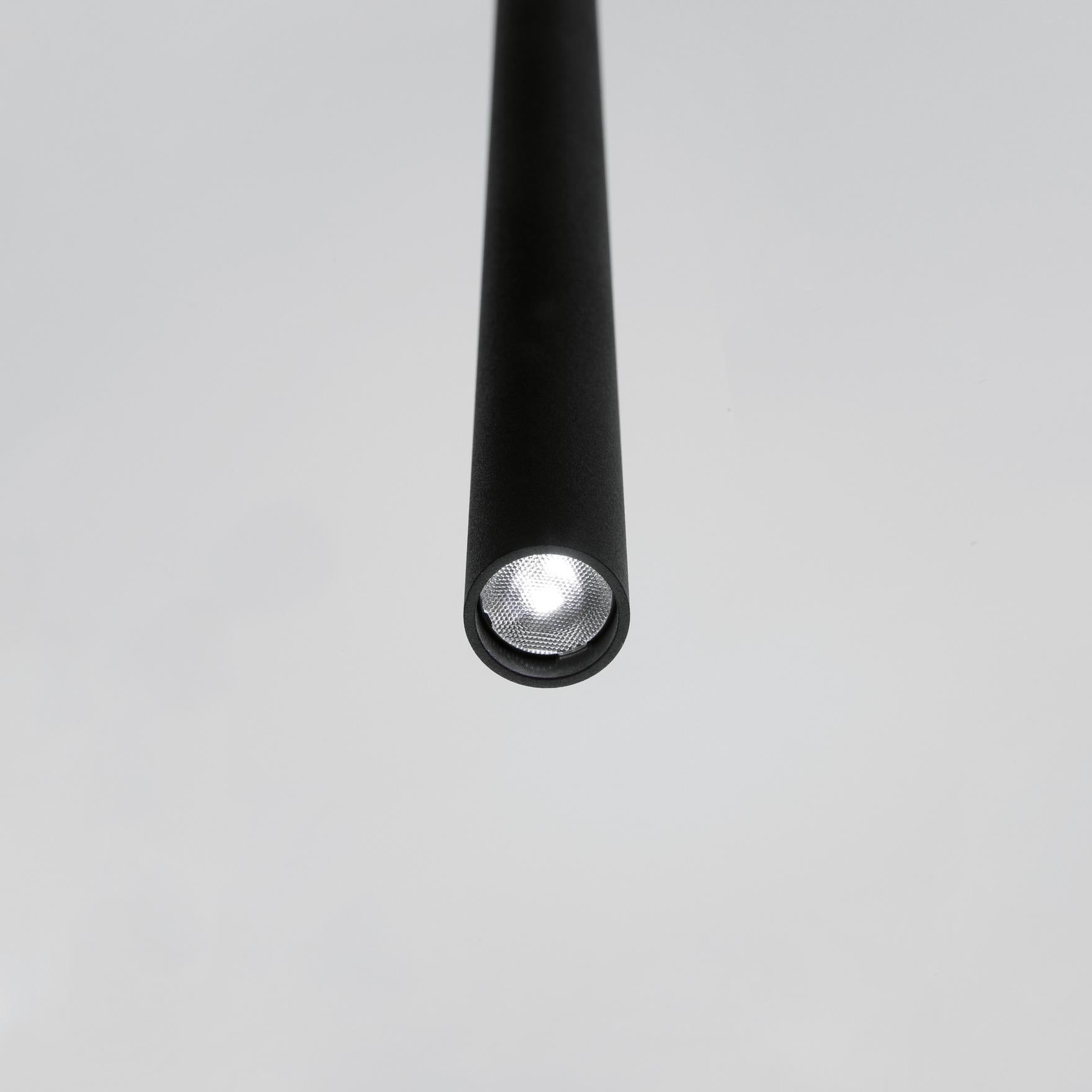 Davide Groppi MISS pendant lamp 1-10V in total black  by Omar Carraglia  For Sale 5