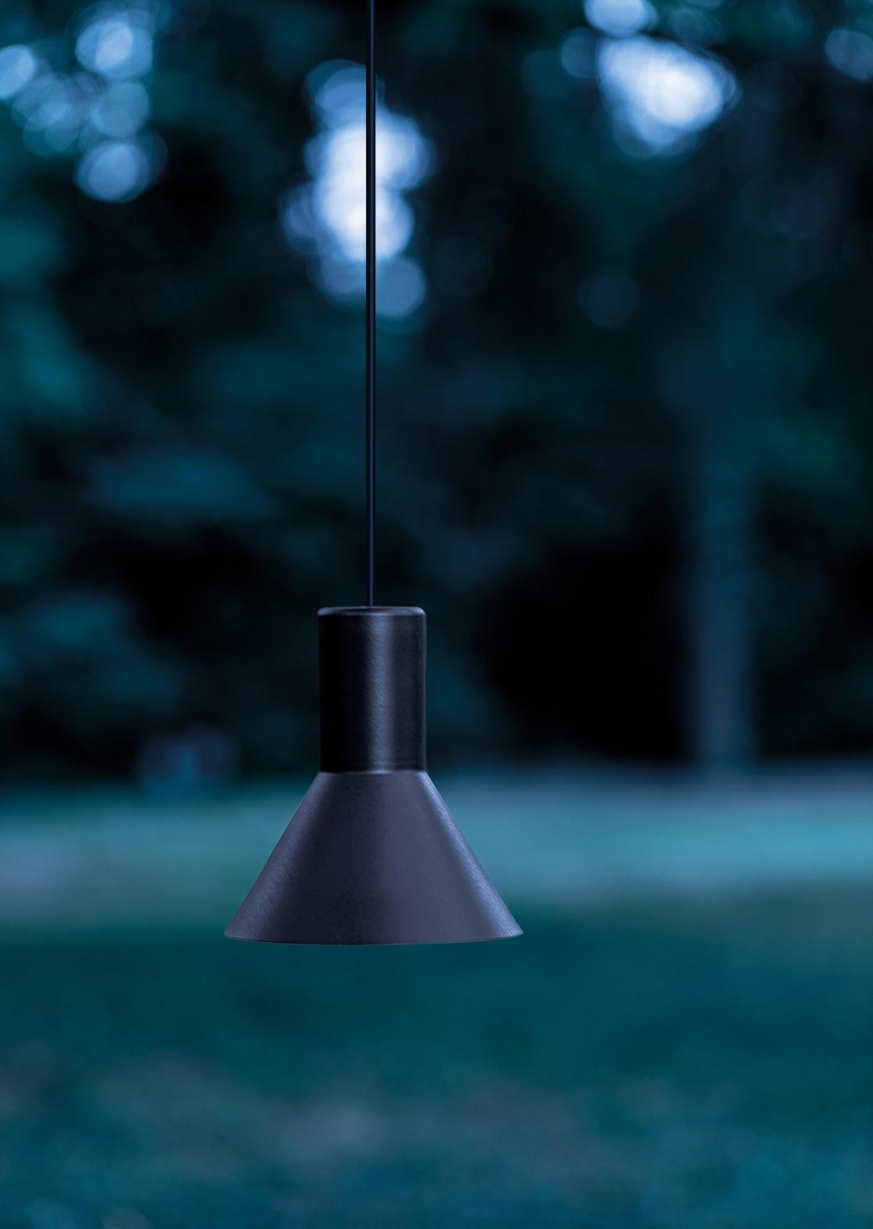 Italian Davide Groppi NEURO OUTDOOR outdoor pendant lamp in matt black by Beppe Merlano For Sale