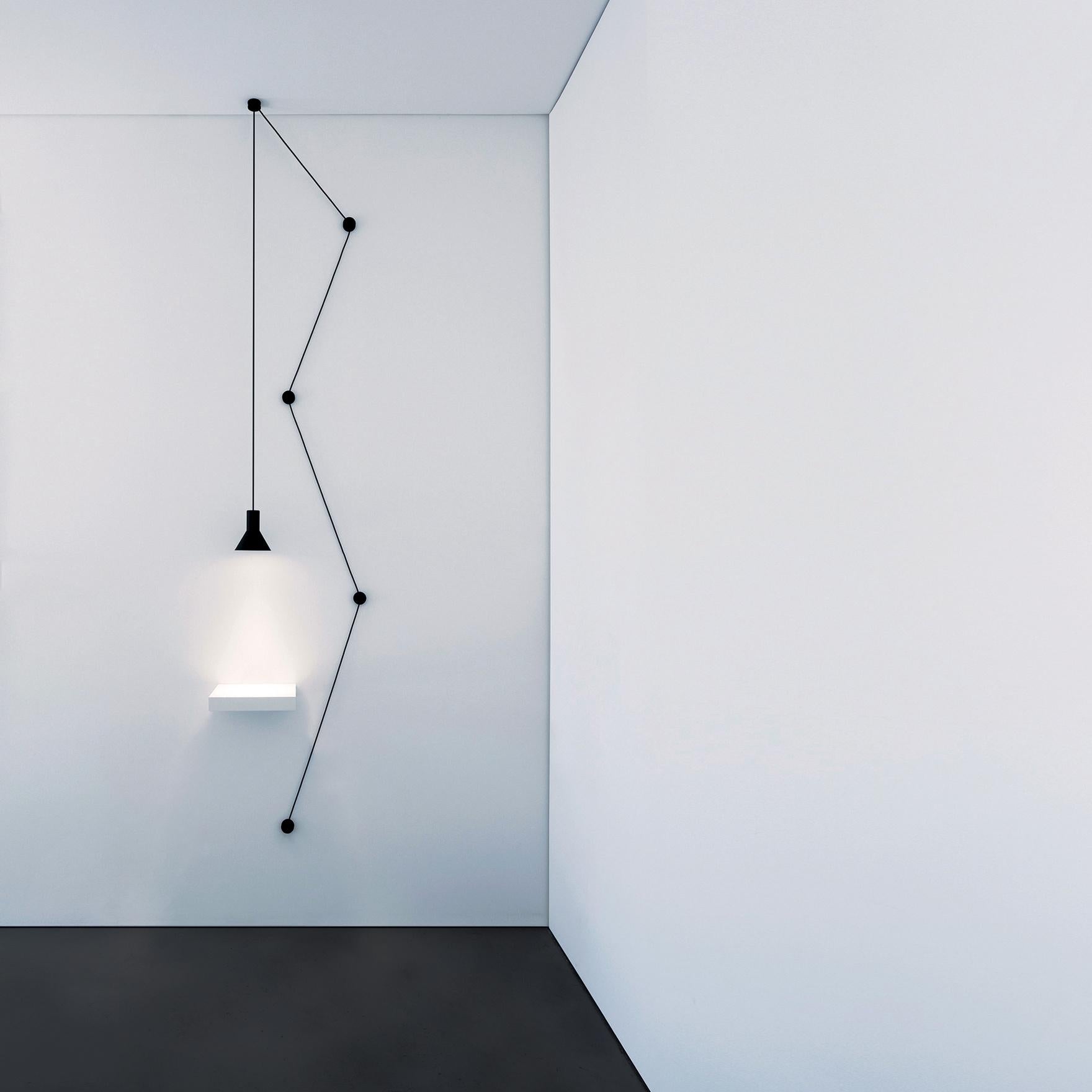 Davide Groppi NEURO pendant lamp in Matt Black by Beppe Merlano For Sale 1