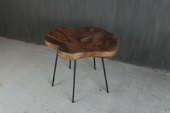 Tavolino o tavolino da caffè "Borchie e Chiodi" di David Moretto in legno massiccio di Oak e ferro