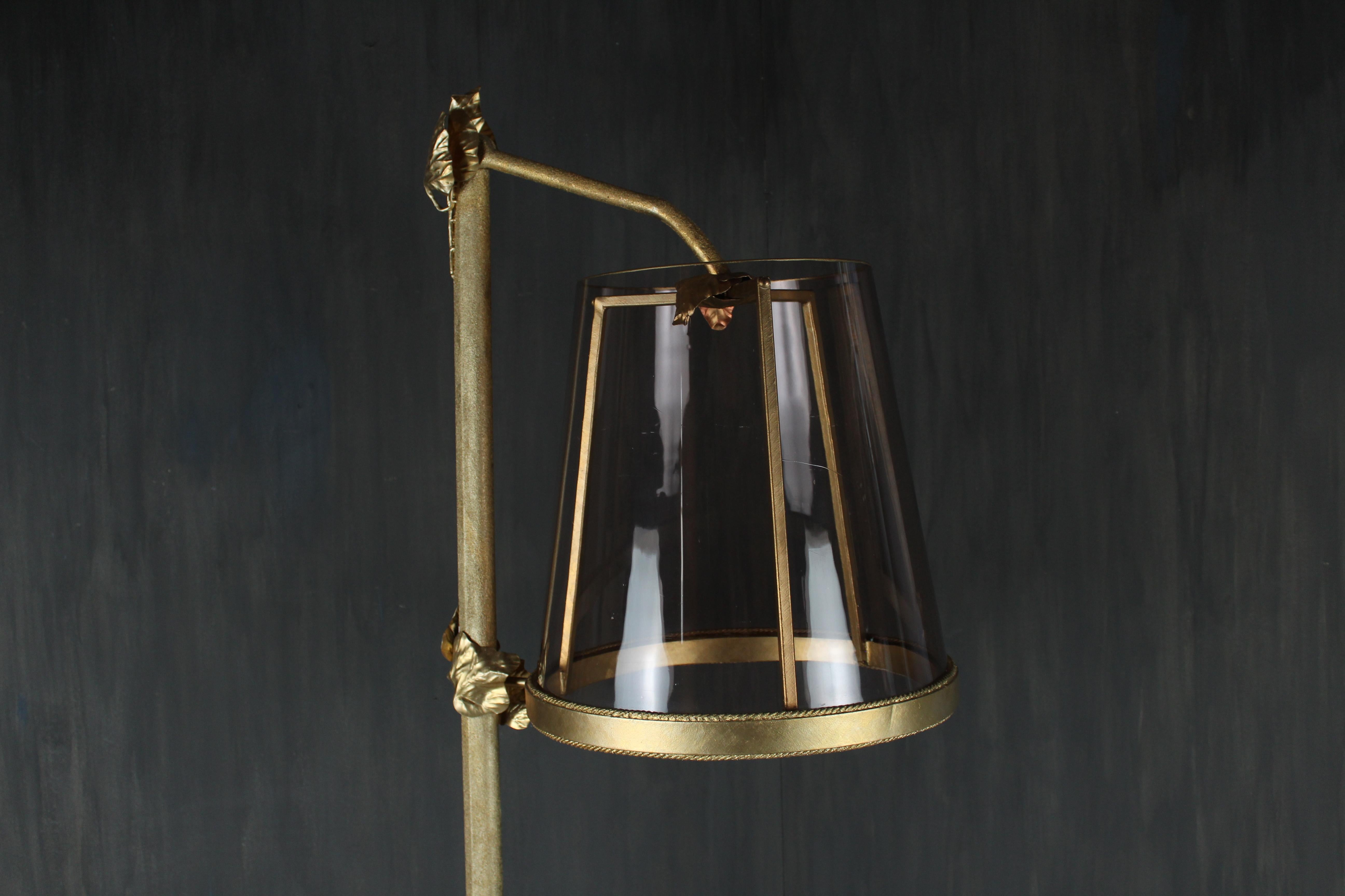 Davide Moretto “Distacco” Floor Lamp in Gilded Cast Iron and Murano Glass, Italy In New Condition For Sale In Vicenza, IT
