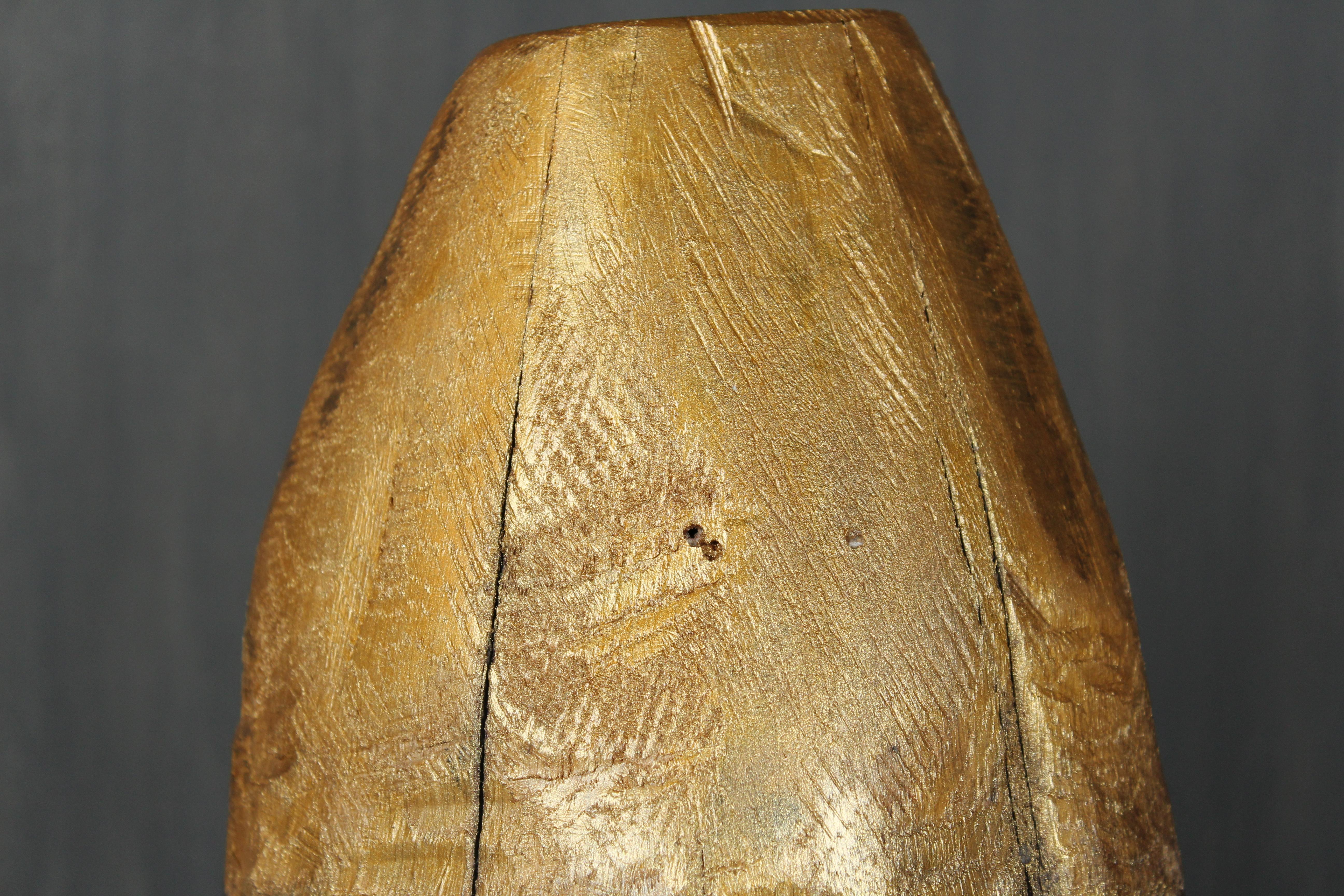 Davide Moretto Pair of Venetian Oak Lamps from Venice Lagoon “Bricola”, Italy For Sale 4