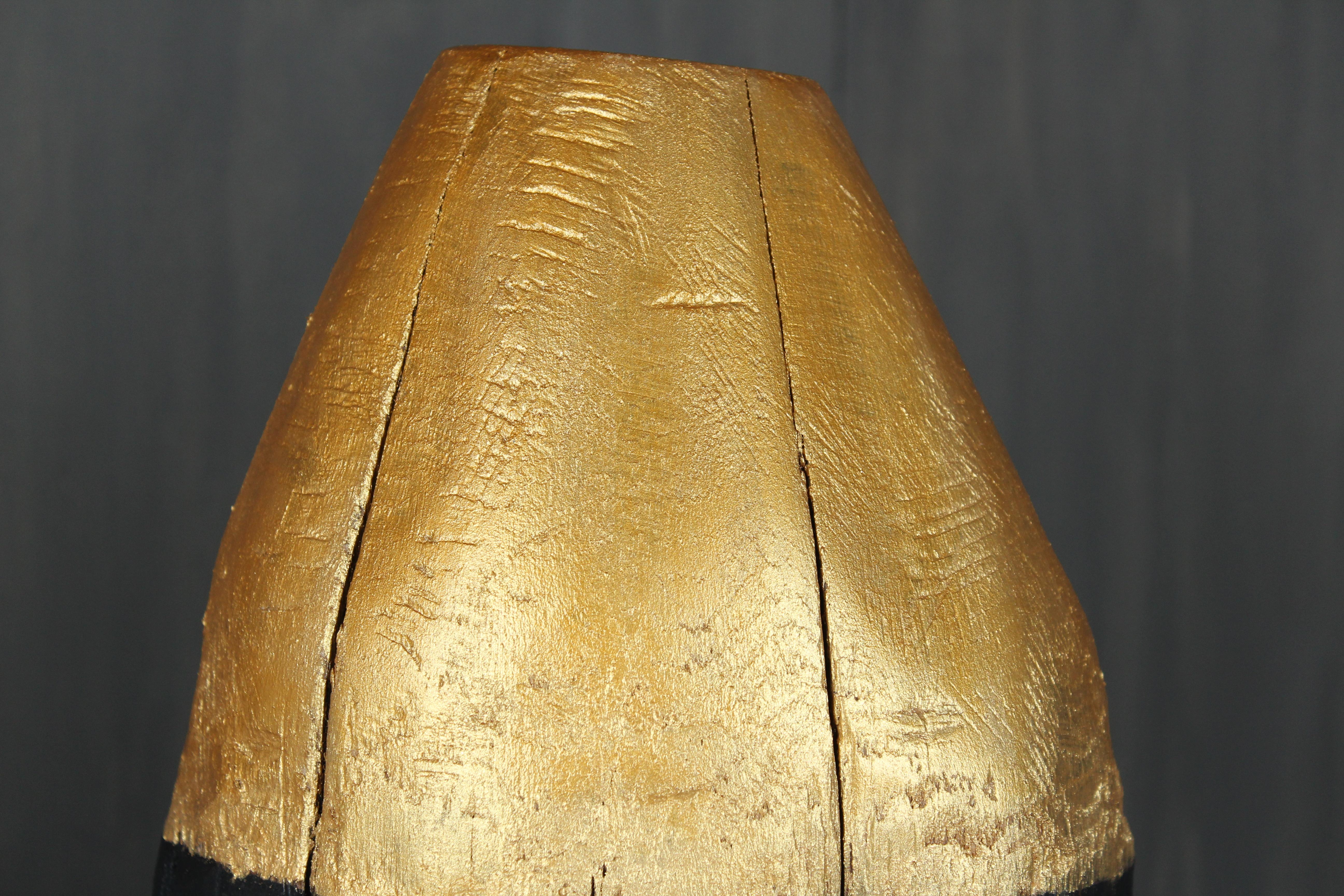 Davide Moretto Pair of Venetian Oak Lamps from Venice Lagoon “Bricola”, Italy For Sale 3