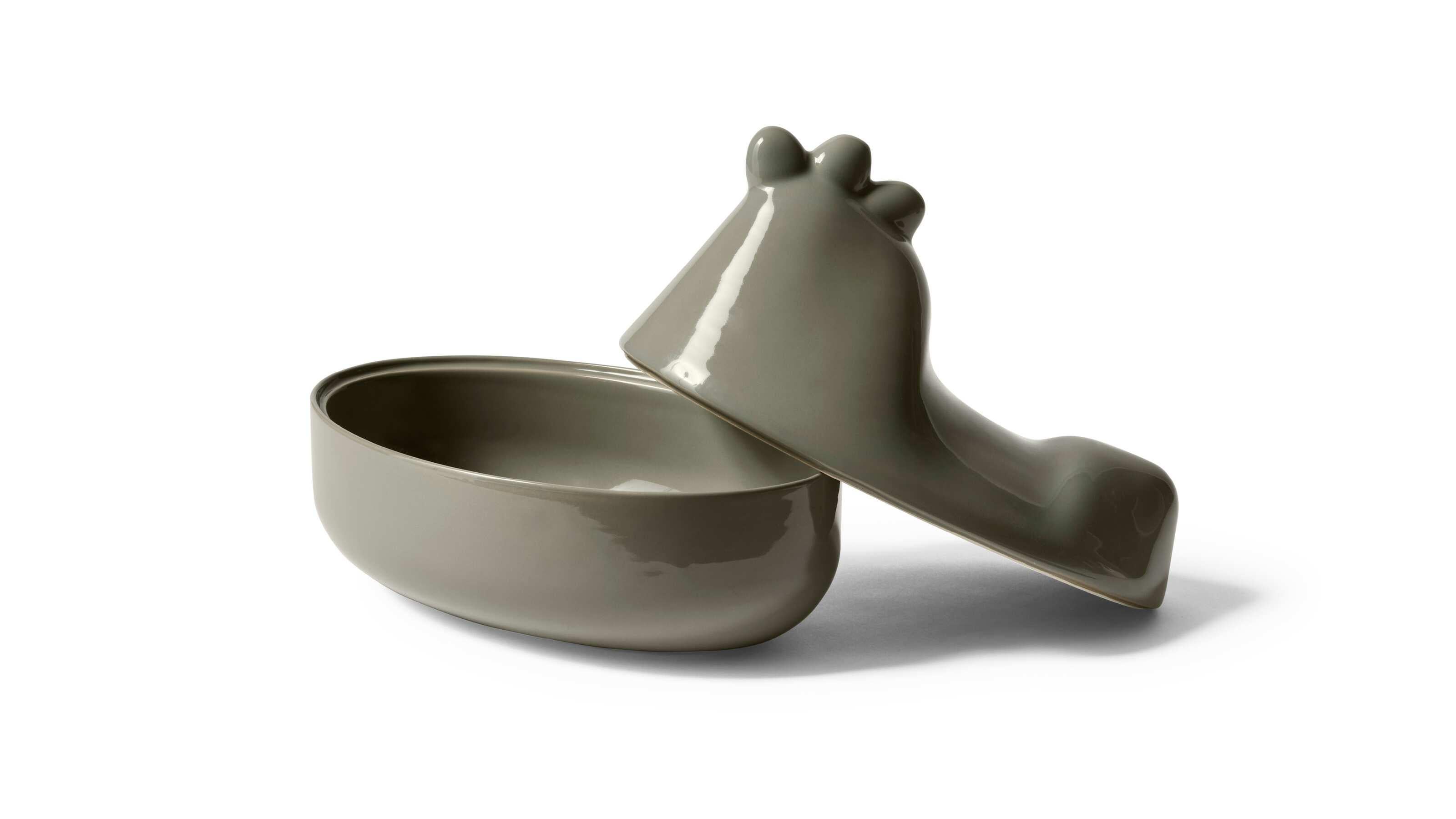 Mid-Century moderno David David Taac Chicken, pezzo da centro in ceramica in vendita